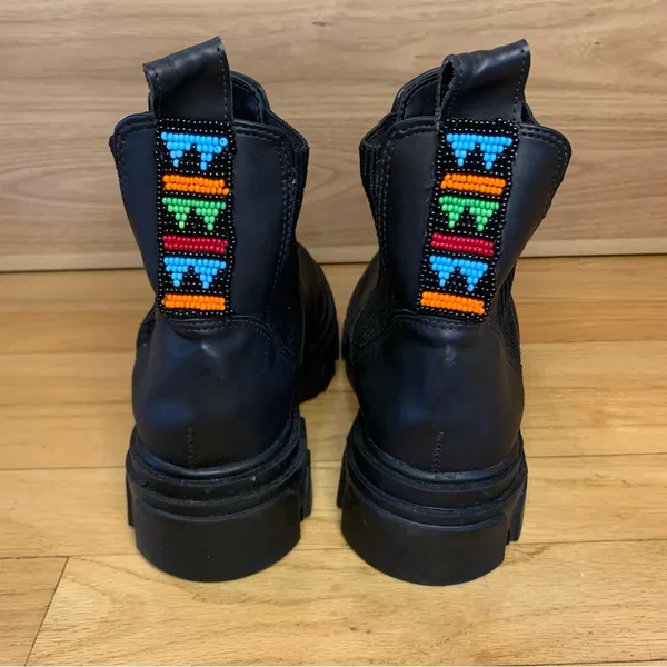 Farm Rio Black Lug Sole Chelsea Boots - Size 6 - Image 4