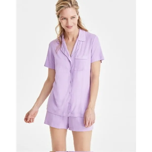 INC International Concepts Pajama Set Shorts Purple 2XL NWT - Image 2