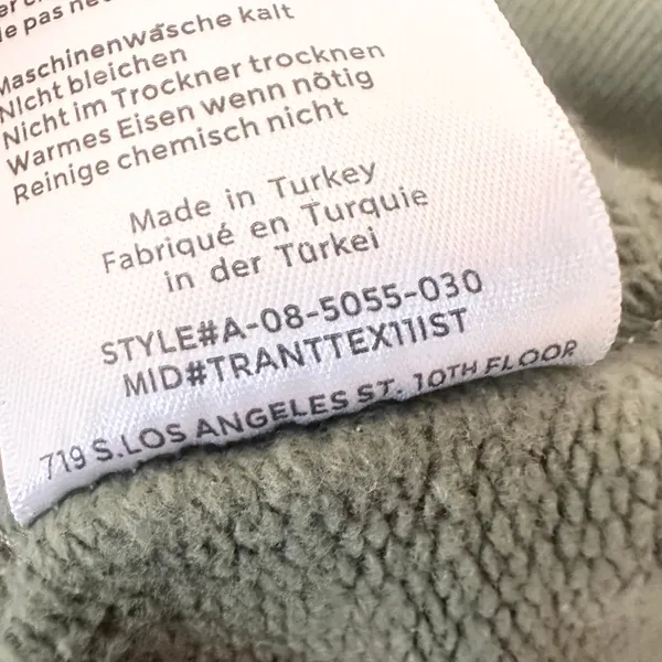 Anine Bing Sport Tyler Sweatshirt Artichoke Green Collegiate Lettering Large - Image 8