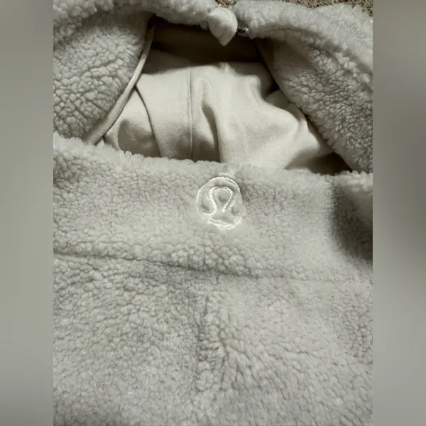 Lululemon Scuba Oversized Half-Zip Fleece Hoodie White Opal - Image 9