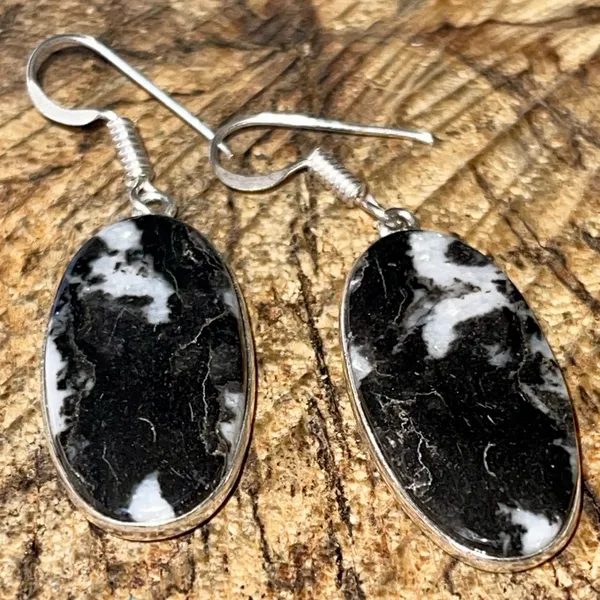 White Buffalo Turquoise Earrings 1 7/8” - Image 7