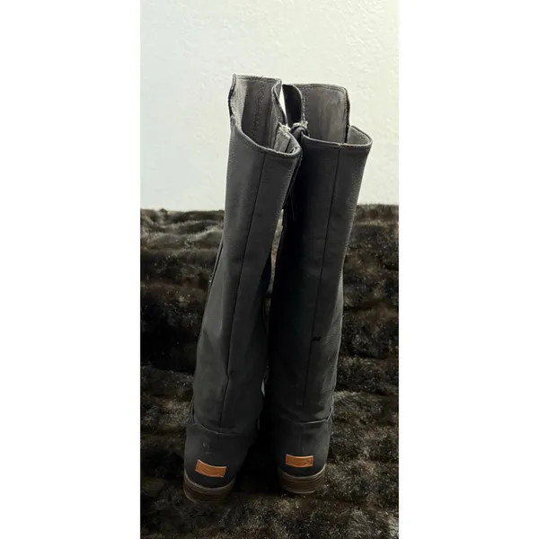 Dr Scholls Boots Womens 8 Reach For It Tall Riding Black Knee High Zipper Block - Image 3