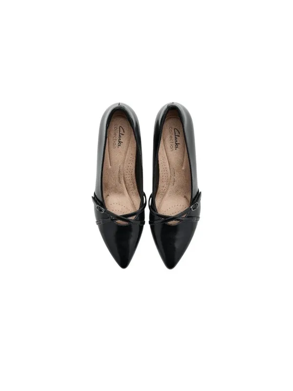 NWT Clarks Kepley Star Pointed Toe Strap Pump Heels 26186876 Black 8M - Image 2