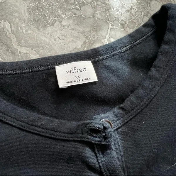 Aritzia Wilfred Billow Top Puff Shoulder Henley Blouse Size XS New with Tag - Image 5