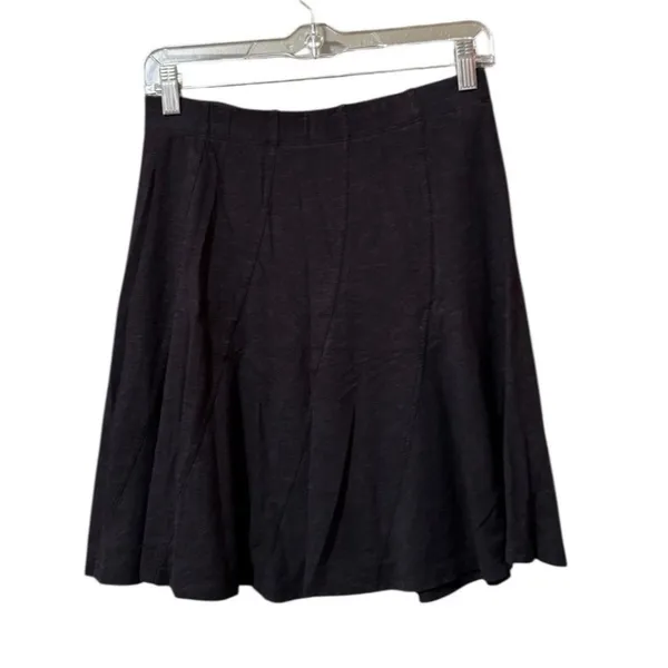 Horny Toad Women Skirt‎ Size XS Organic Cotton Blend Black Stretch Skater Mini - Image 2
