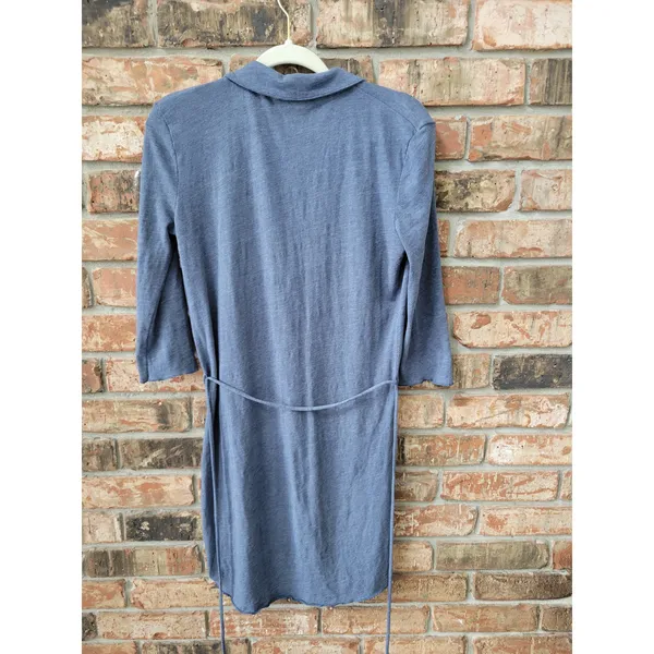 Victorias Secret Roll Tab Sleeve Button Down Shirt Dress Soft Knit Size XS - Image 3