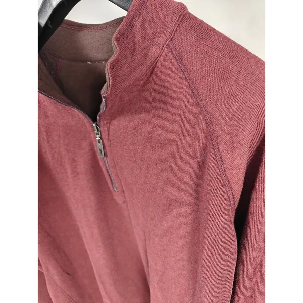 Mens Tommy Bahama Quarter Zip Pullover Burgundy Size Unknown - Image 2
