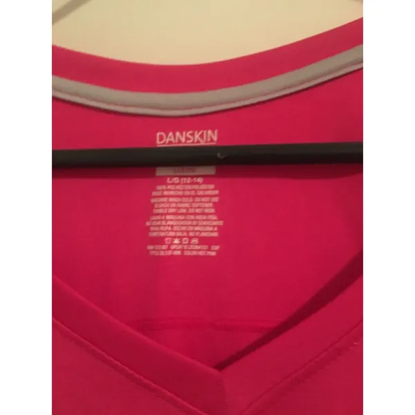 Danskin Now Women's Short Sleeve Shirt Activewear Size L 12-14 Pink - Image 2