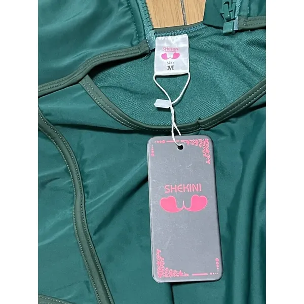 Shekini One‎ Piece Swimsuit Size Medium Zip Up Chest NWT Beach Travel Vacation - Image 11