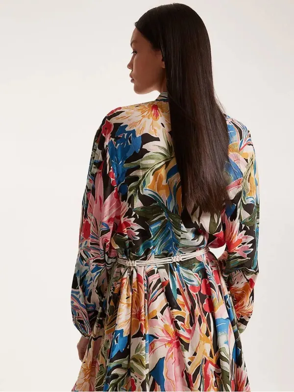NWT • H&M Tropical Leaf + Floral Mini Tunic Dress - Image 10