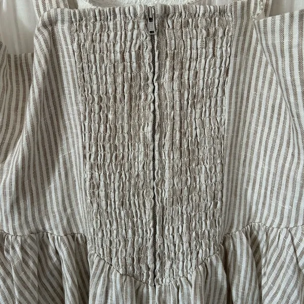 Reformation Balia Linen Midi Dress striped sz 12 nwt - Image 7