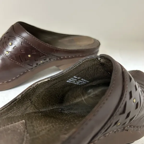 Dansko Dark Brown Leather Mules - Image 6
