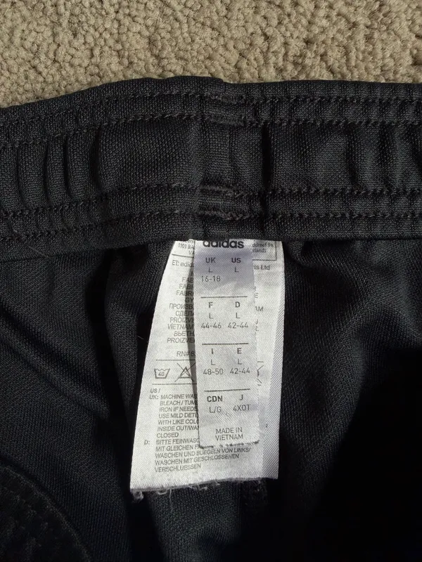 Adidas Black & Pink 3-Stripe Track Pants – Size Large - Image 4