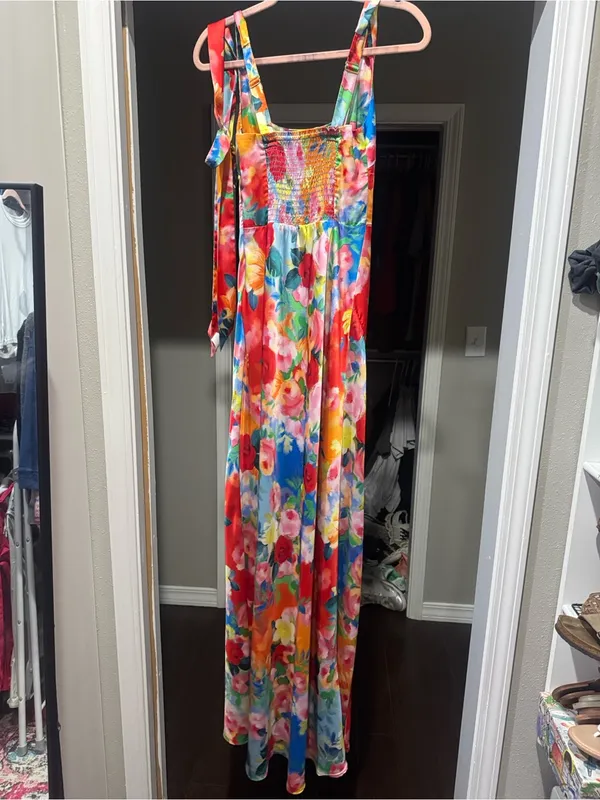 Show Me Your MuMu Lana Maxi Dress in Blue, Orange, Red, Pink, Yellow, Green - Image 5
