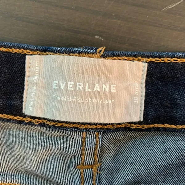 Everlane The Mid-Rise Skinny Jean Dark Indigo Blue Ankle 30 6 Capsule‎ Wardroe - Image 4