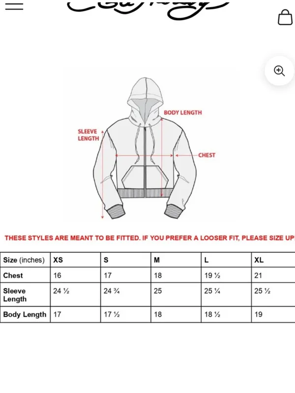 Ed Hardy Rose and Sword Full Zip Hoodie XS - Image 15