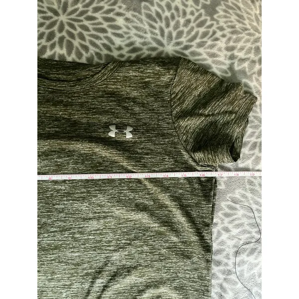 Under Armour Green Fitted Performance T-Shirt XS HeatGear Tech Short Sleeve‎ Tee Fit Girl Gym - Image 4
