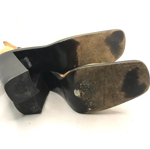 Vintage 1990'S Chuckies New York Strategia Tan Mary Jane Leather Heels (36) - Image 14