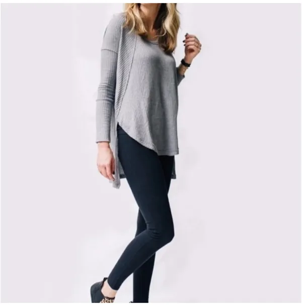 Free People Ventura Waffle Knit top M - Image 7