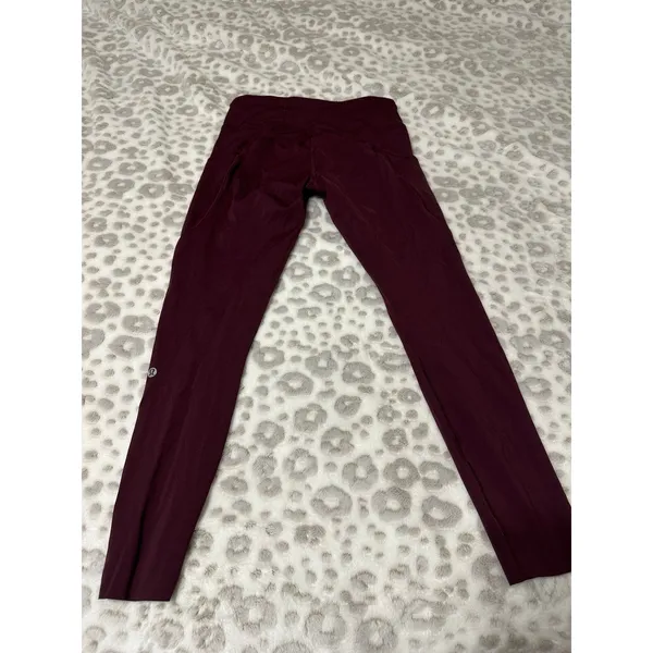 Lululemon Burgundy Leggings - Image 2