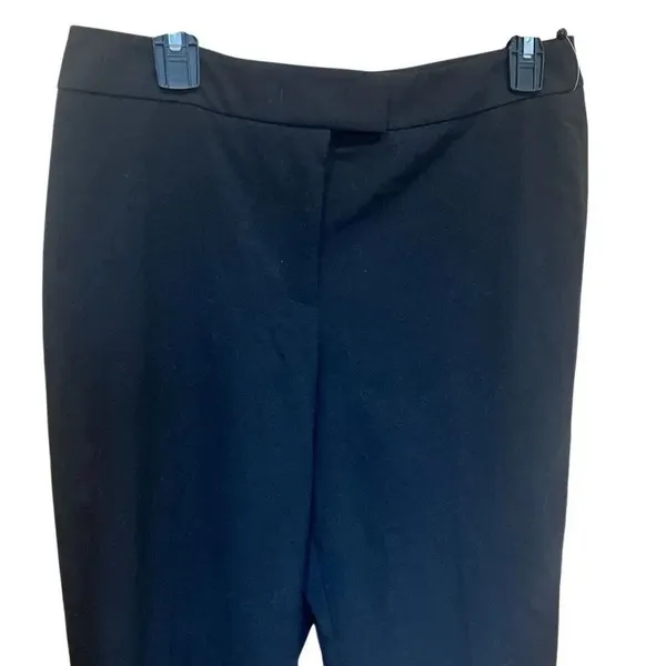 Ann Klein Mid-rise Black Pleated Front Dress Pants Straight Sz 6 NEW #778 - Image 4