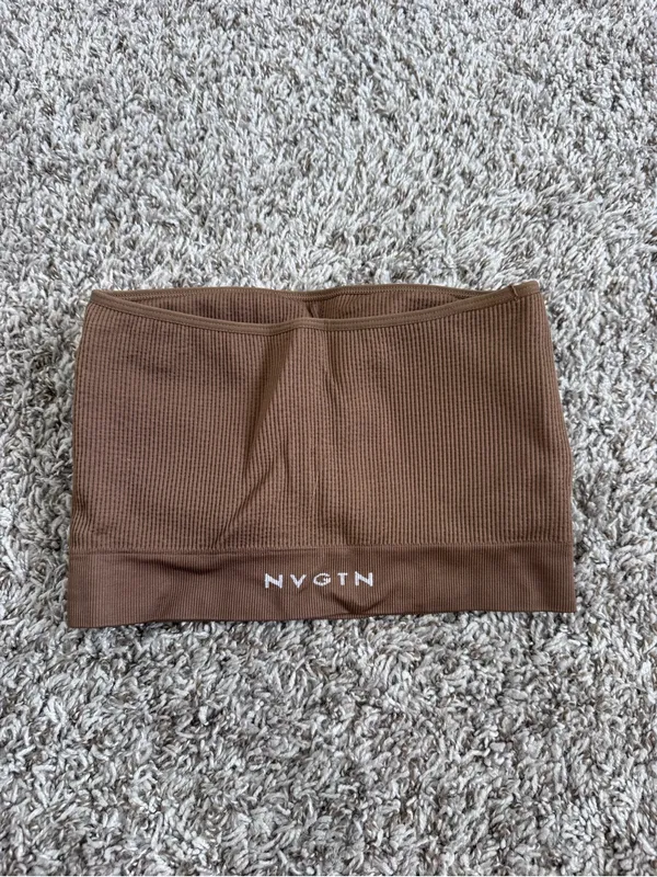 NVGTN Mocha Conquer Ribbed Seamless Bra medium - Image 3