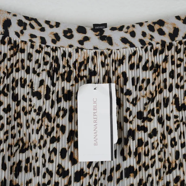 NWT Banana Republic Leopard Print Pleated‎ Midi Skirt Size 18 Cocktail Capsule - Image 3