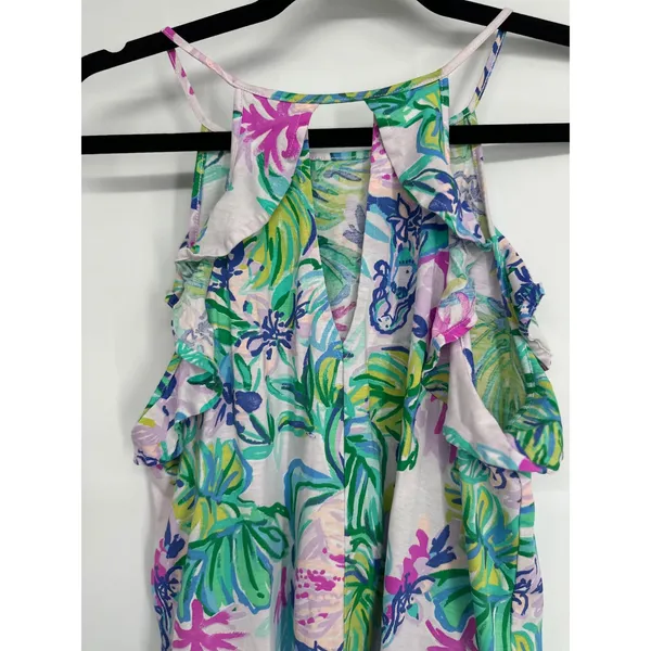 Lilly Pulitzer Dress Women S Billie Ruffle Mermaid in the Shade‎ Resort Vacation - Image 5