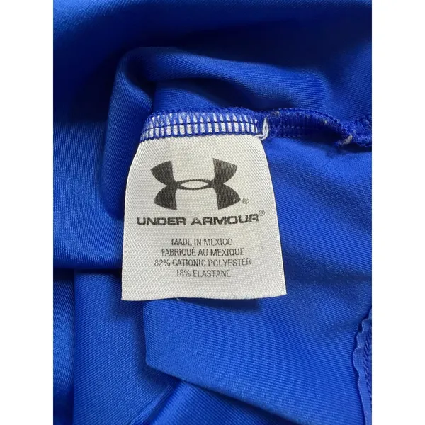 Under Armour HeatGear Royal Blue V-Neck‎ Compression Tank Top Large RN 96510 - Image 5