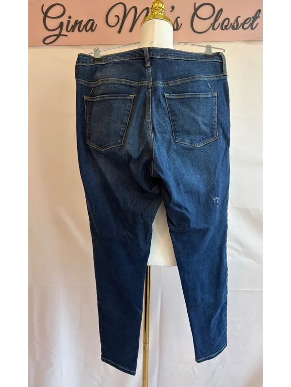 High Rise Skinny Jeans Size 8/R 29 Blue Denim with Stretch - Image 2