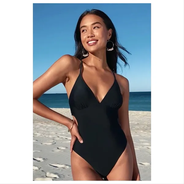 NWT Cupshe Kasey Black Cutout Back One Piece Swimsuit - Image 5