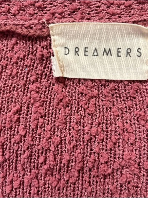 Dreamers Pink Oversized Cardigan S Cozy Slouchy Soft Girl Open Front Sweater - Image 5