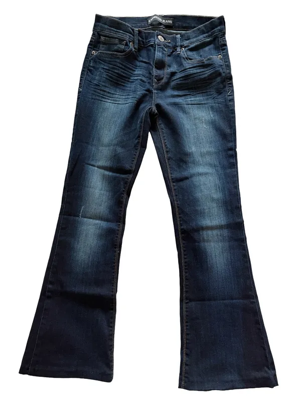 Express Mia Slim Flare Mid Rise Jeans Size 8 - Image 2