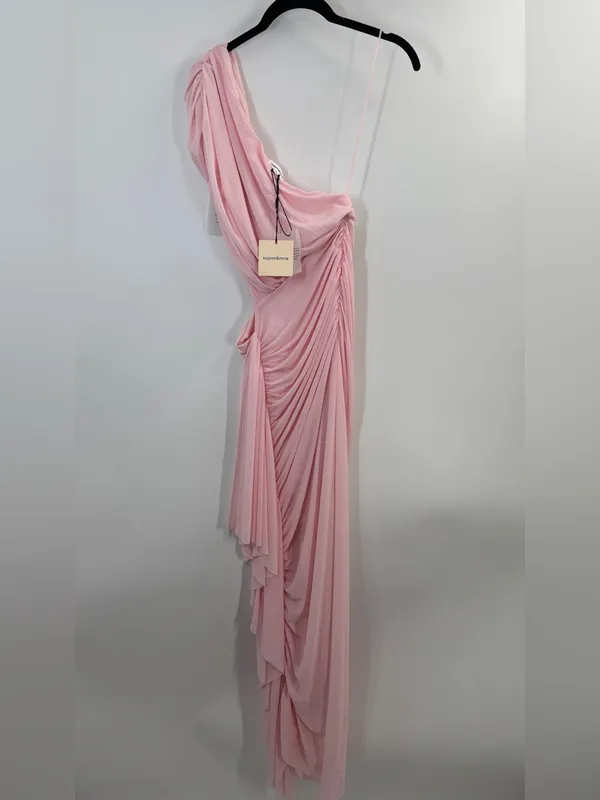 Superdown Juliet Midi Dress in Baby Pink - Image 5