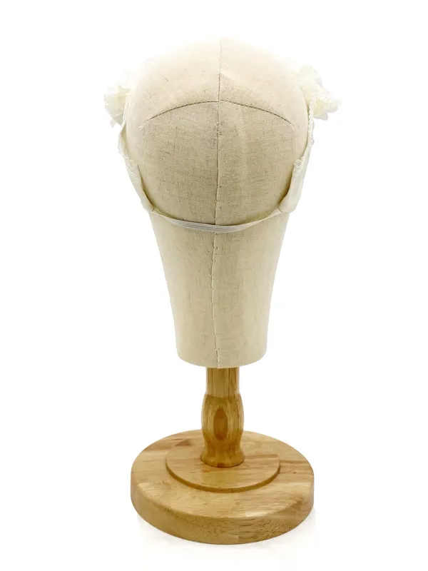 Vintage 1950s 1960s Auerbach’s Floral Headband Hat Ivory White Flowers - Image 5