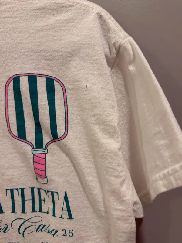 Gildan Kappa Alpha Theta Pickleball For CASA Short Sleeve Tee White - Image 6