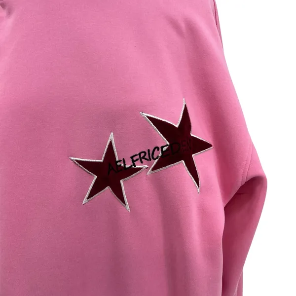 Aelfric Eden‎ Pink Star Graphic Hoodie Sweatshirt Oversized Streetwear Medium - Image 4