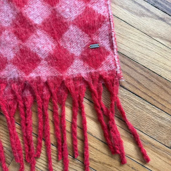 Checkered Scarf Red - Image 5