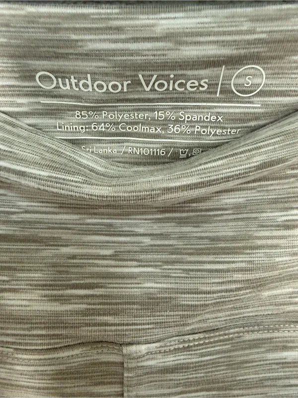Outdoor Voices Flow 7" Bike Shorts Heathered Oatmeal Size S Small - Image 7
