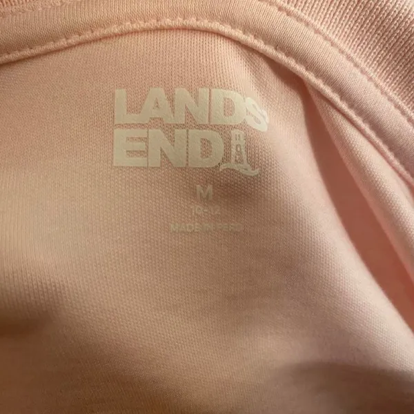 Lands' End Women's Pink 3/4 Sleeve Polo Shirt Minimalist Casual Gorpcore - Image 4