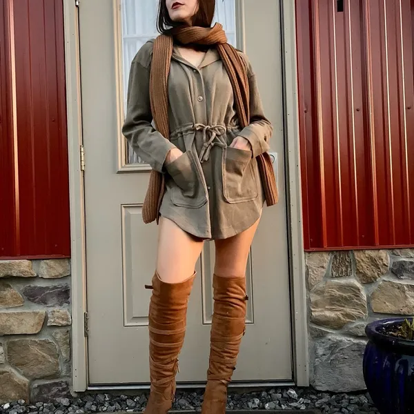 Free People Beach Relaxed Fit Cotton Knit Oversized Cardigan Tunic Mini Dress XS - Image 6