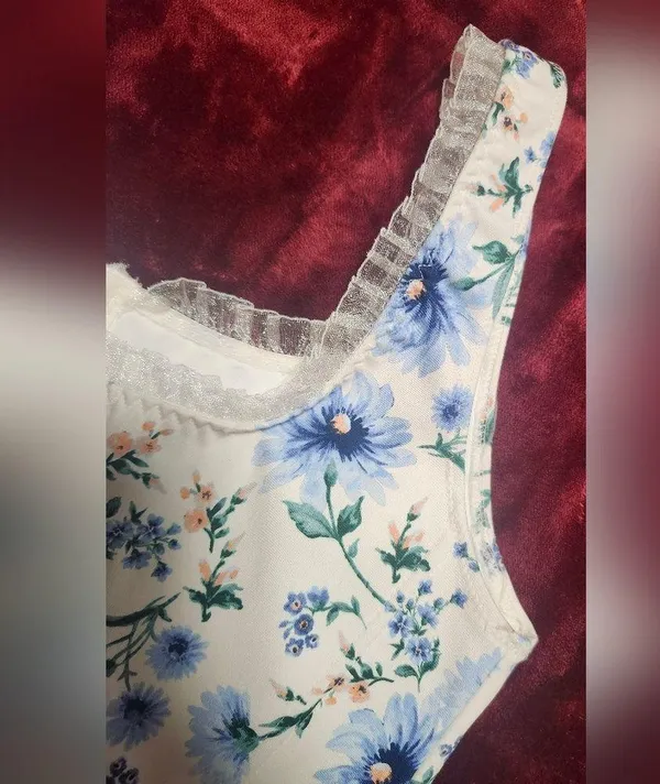 NWT Altar'd State Alex Floral Corset In blue Size L - Image 9