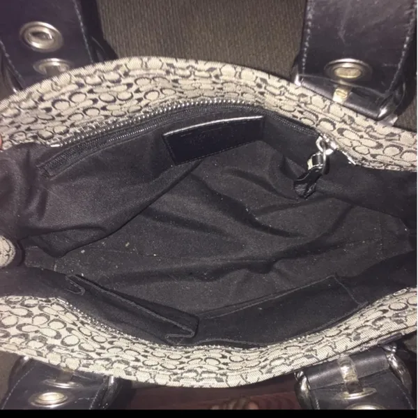 Gray Coach Purse  - Image 3