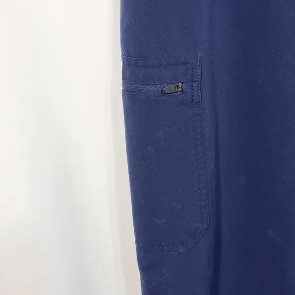 FIGS Large Scrub Pants Navy Blue Elastic Waist Cargo Pocket Medical Uniform 1426 - Image 3