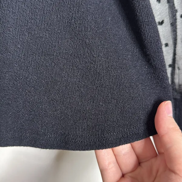 Mi Ami Francesca's Victorian Clip Dot Puff Sheer Long Sleeve Blouse size S - Image 6