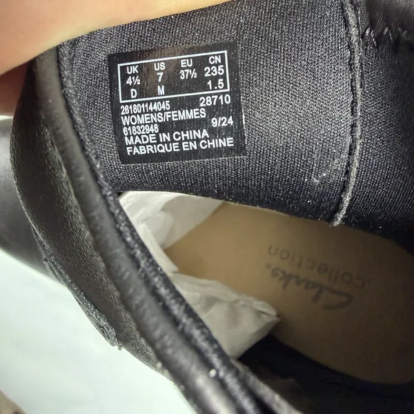 Clarks Collection Size-7M‎ Womens Zylah Rose Chelsea Boot Black Leather - Image 8