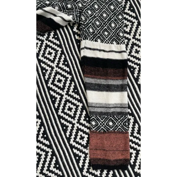 Buckle Striped Fly Away Knit Cardigan Sweater - Image 13