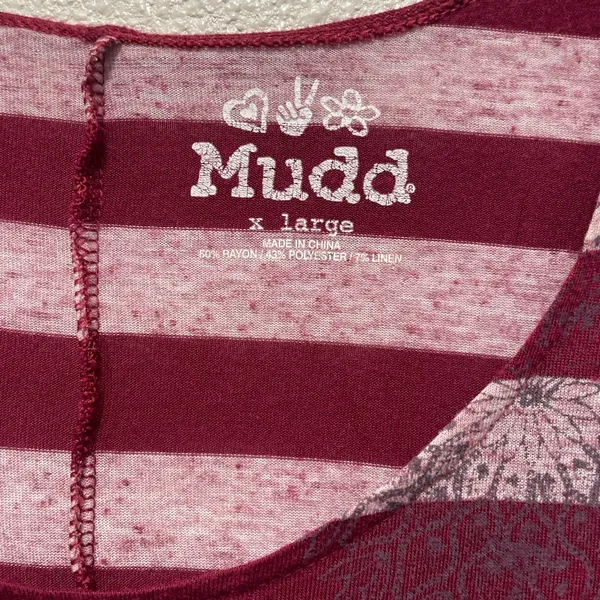 Mudd Y2K Marron Striped 3/4 Sleeve Dolman Top - Image 3