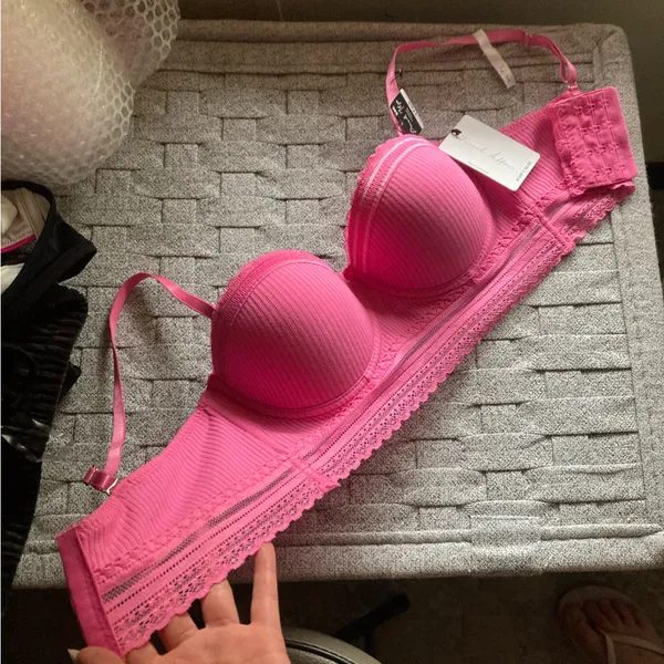 Pink Lace Bra Top Size 34C - Image 15