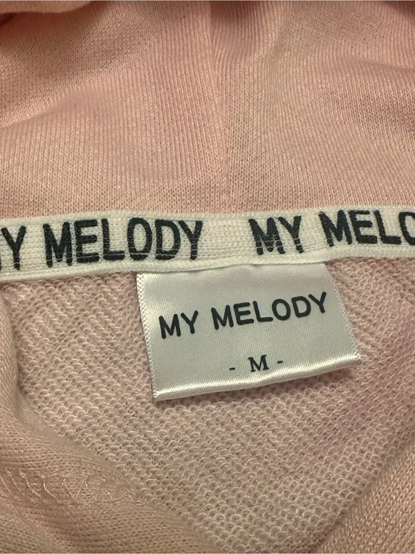 Sanrio Women’s Pink & Yellow My Melody Graphic Hoodie M - Image 3